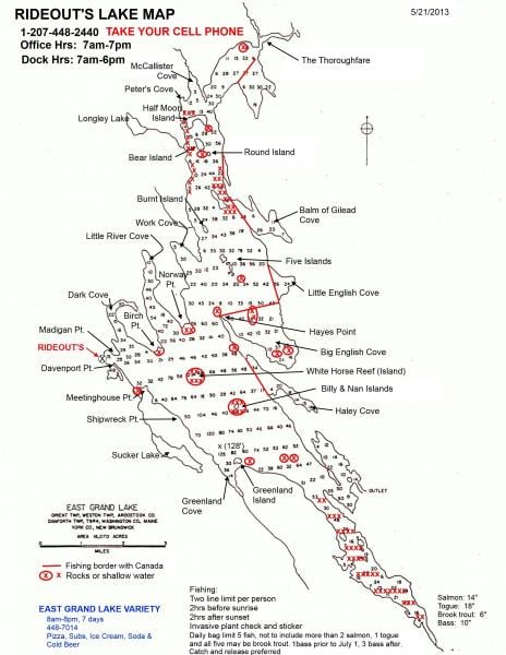 Rideout's Lake Map